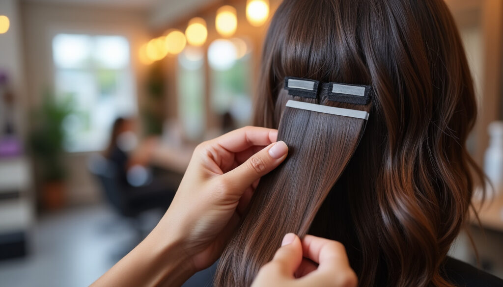 découvrez les extensions à bandes adhésives, une solution rapide et simple pour ajouter du volume et de la longueur à vos cheveux naturels en toute discrétion.