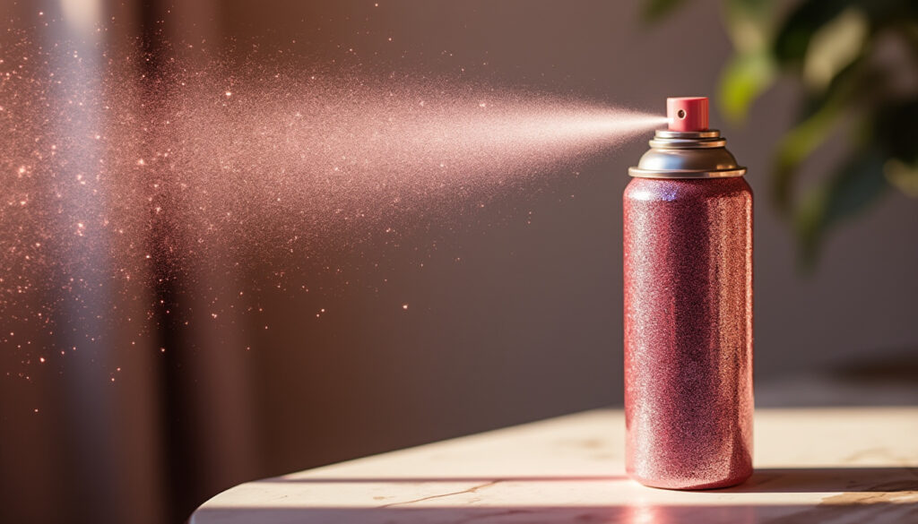 spray paillettes pour vêtements, cheveux et corps : apportez une touche brillante et festive à votre look en un instant. parfait pour toutes vos occasions spéciales !