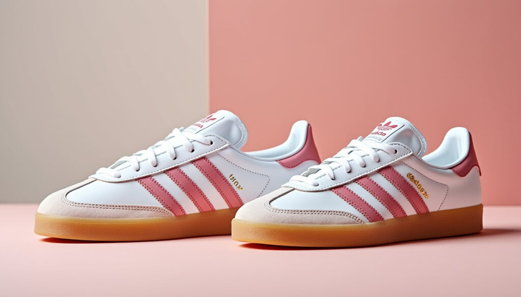 découvrez les adidas samba og blanc et rose, des sneakers au style iconique pour enfant et femme, idéales pour compléter vos looks au quotidien.