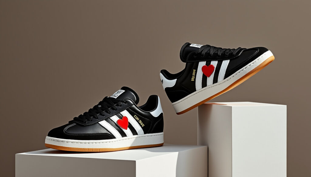 découvrez les adidas samba x comme des garçons, des sneakers en édition limitée au design iconique, entre héritage sportif et style avant-gardiste.